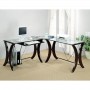 L-SHAPE GLASS TOP DESK